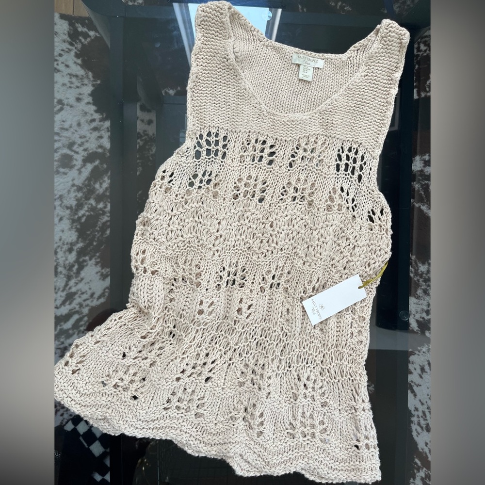 NWT Saint Tropez West Crochet Razorback Tank Top | Sz: M